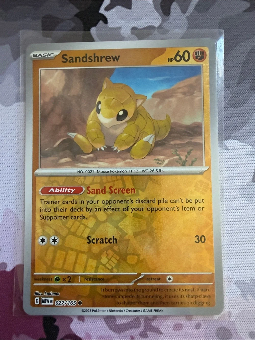 Sandshrew & Sandslash Reverse Holo Pokémon 151 Card Lot | 2 Cards ✨5/$25✨